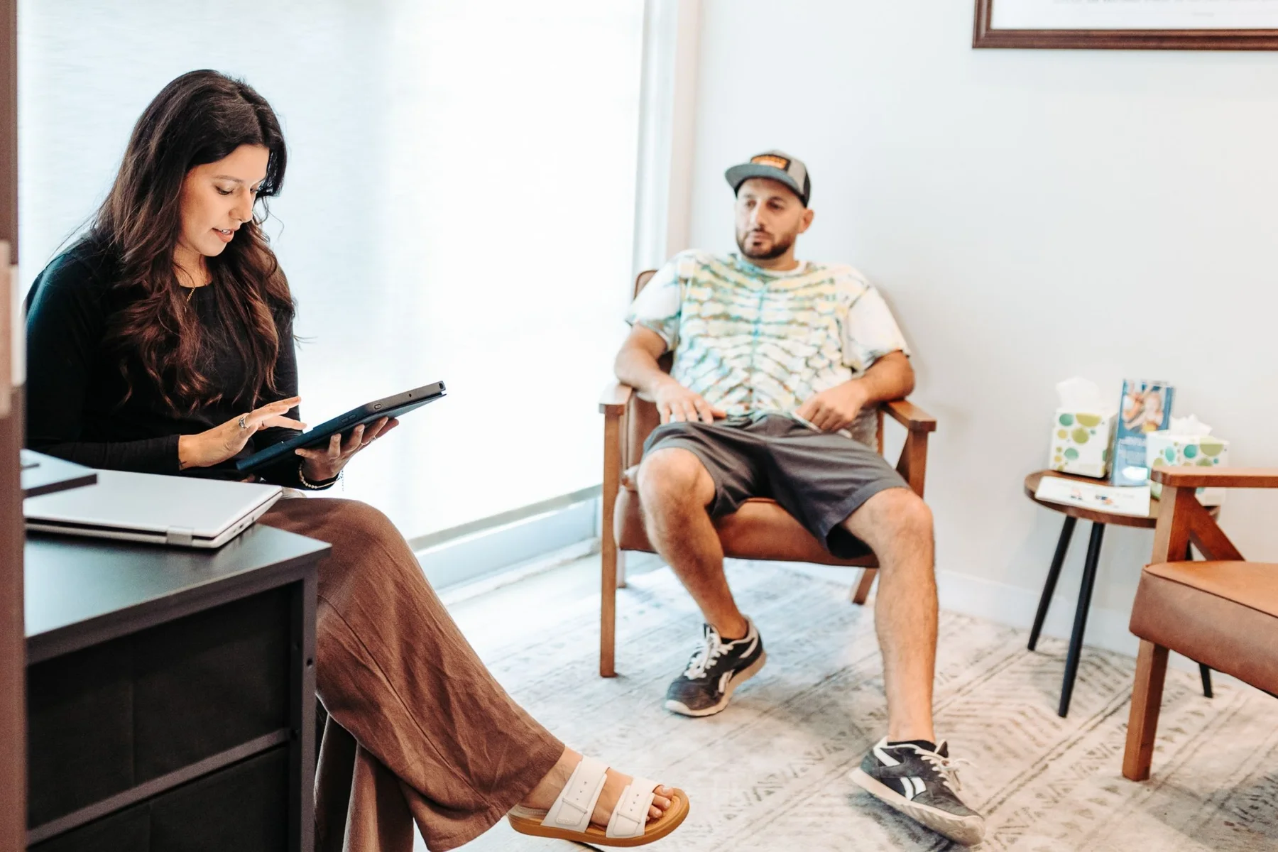 River City Wellness consultation room with an adult patient